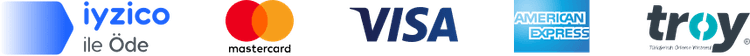 Visa, Mastercard ve iyzico ile güvenli ödeme